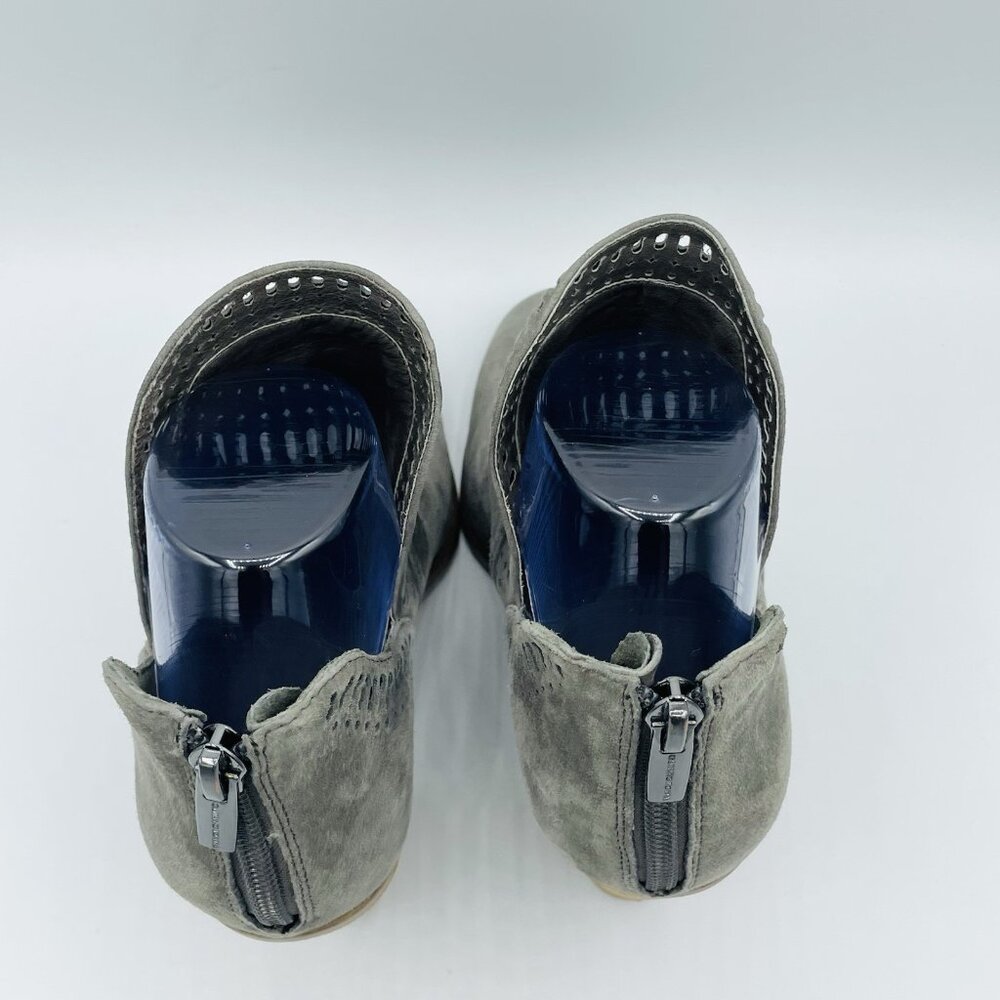 Vince Camuto Boots Womens Size 8 Gray Suede Leather Zip Ankle Heel Booties - Picture 8 of 11